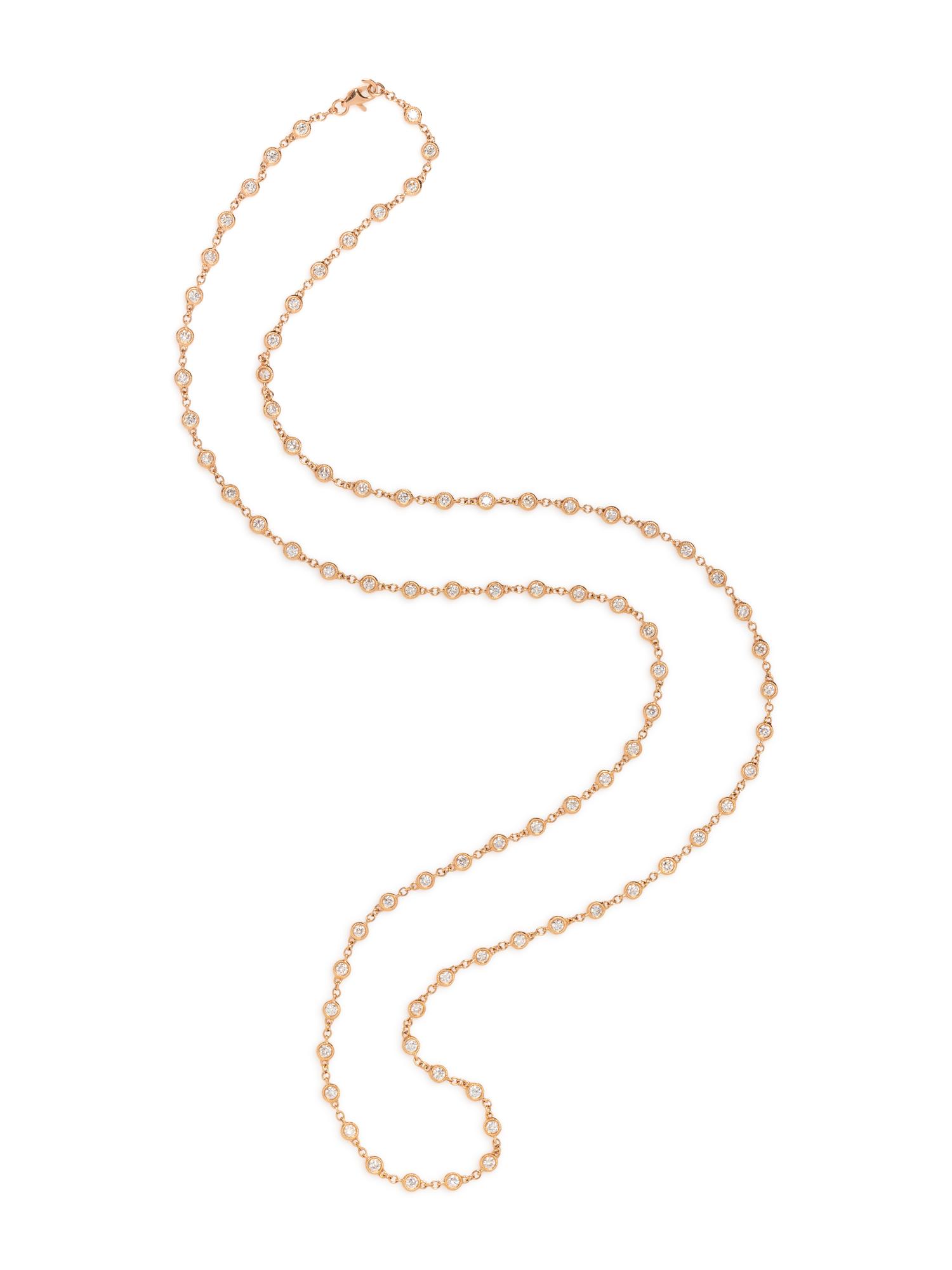 ROSE GOLD AND DIAMOND NECKLACE