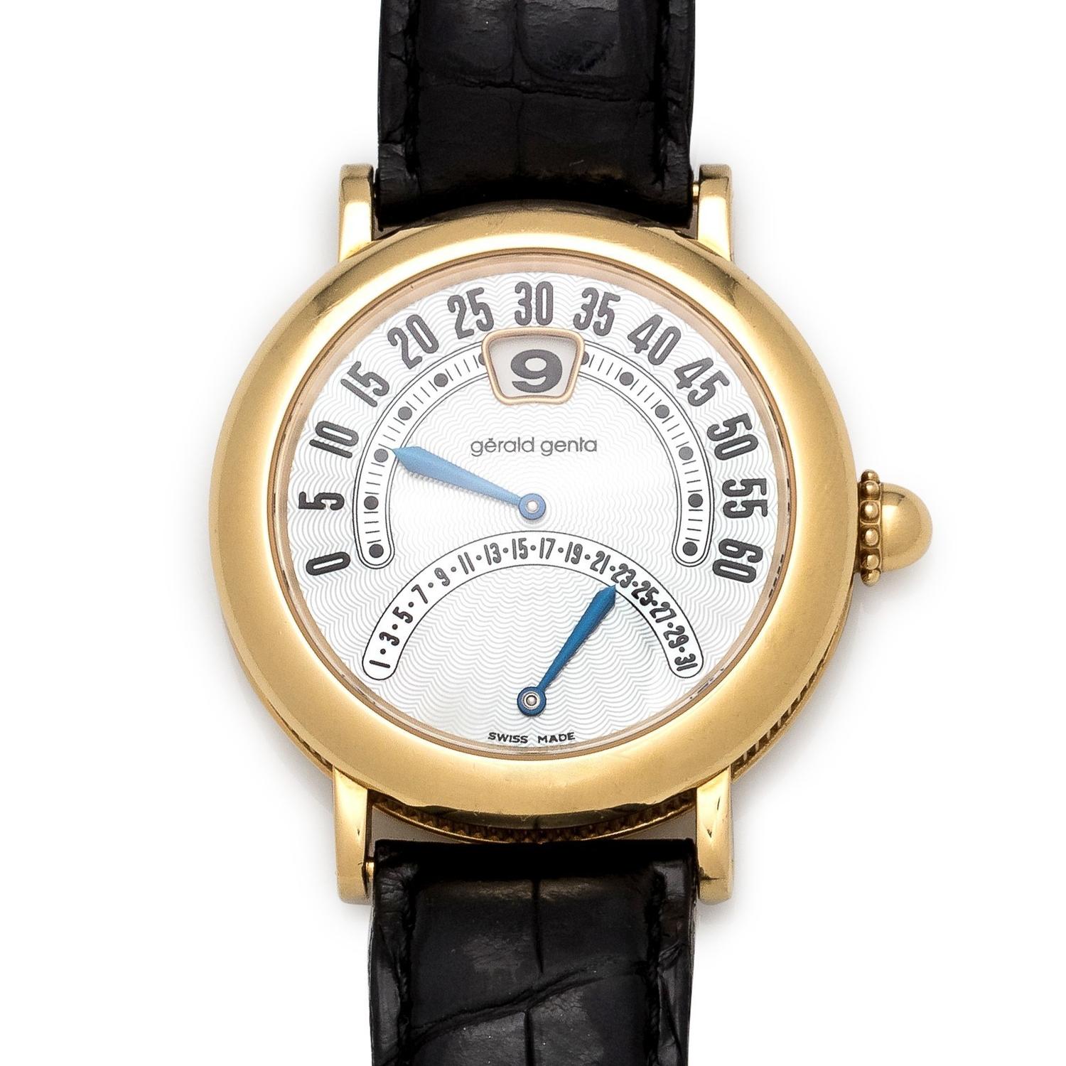 Gerald Genta, 18K Yellow Gold Ref. G.3734 'Biretro' Wristwatch
