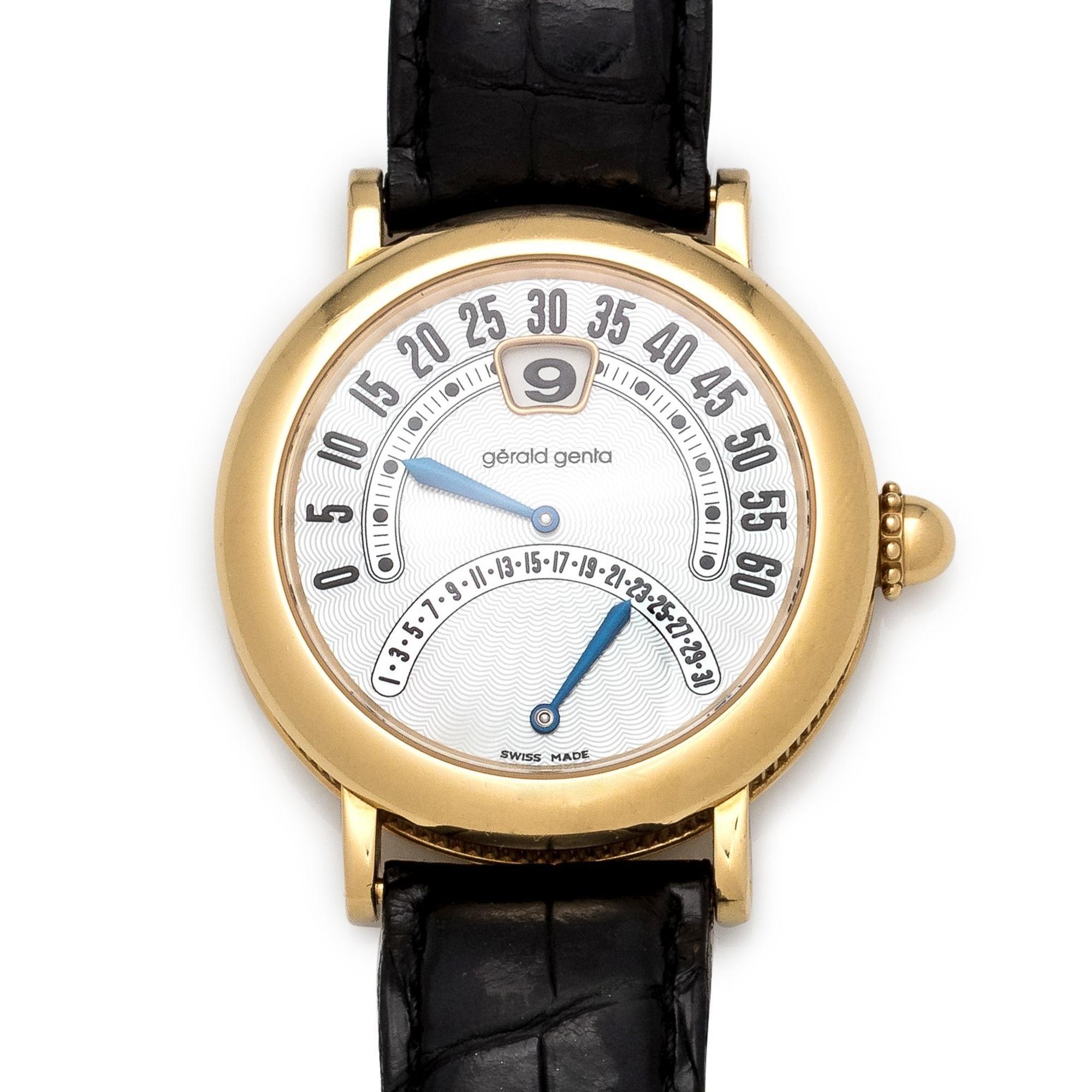 Gerald Genta, 18K Yellow Gold Ref. G.3734 'Biretro' Wristwatch