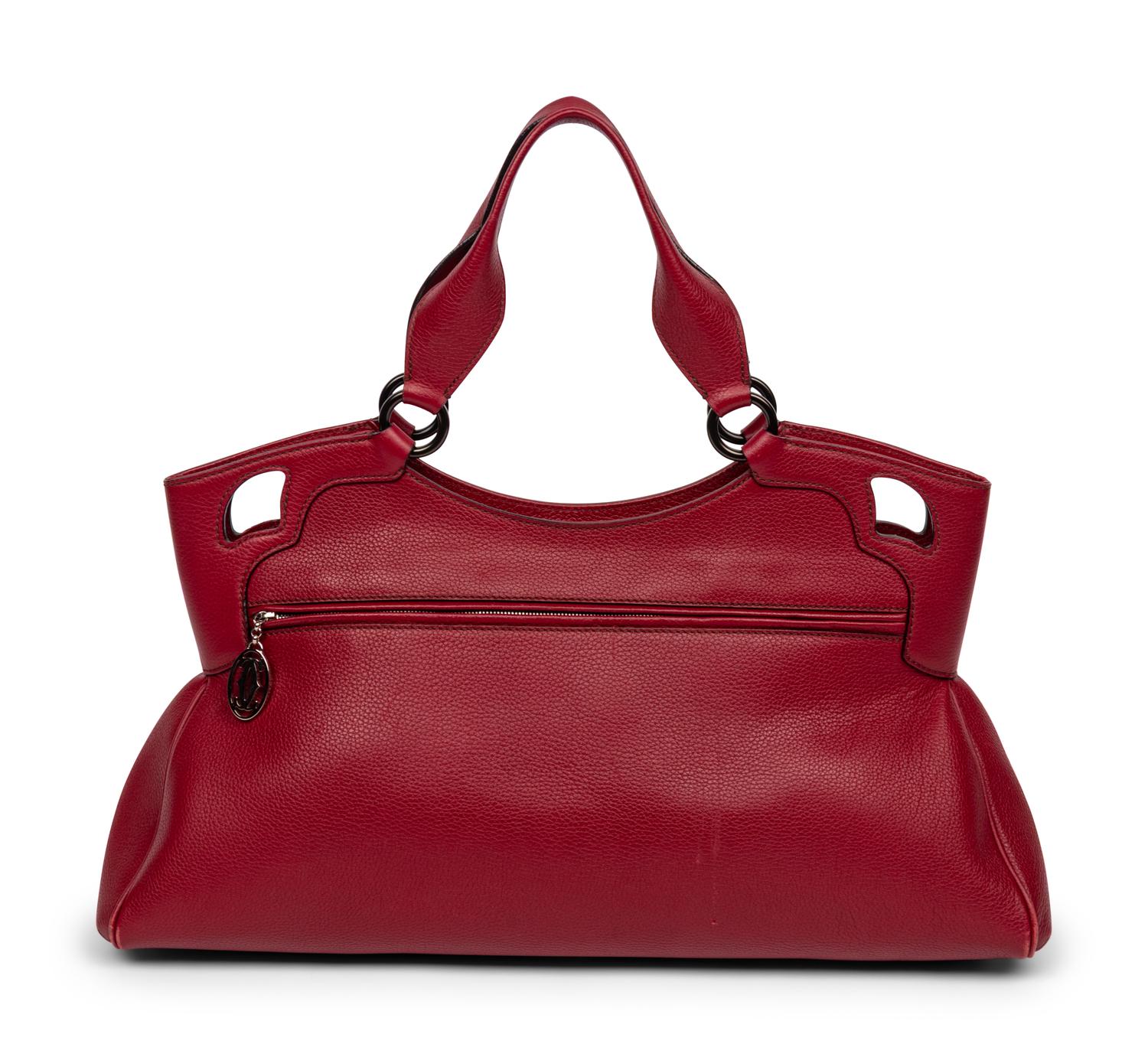 Cartier, Burgundy Marcello Handbag
