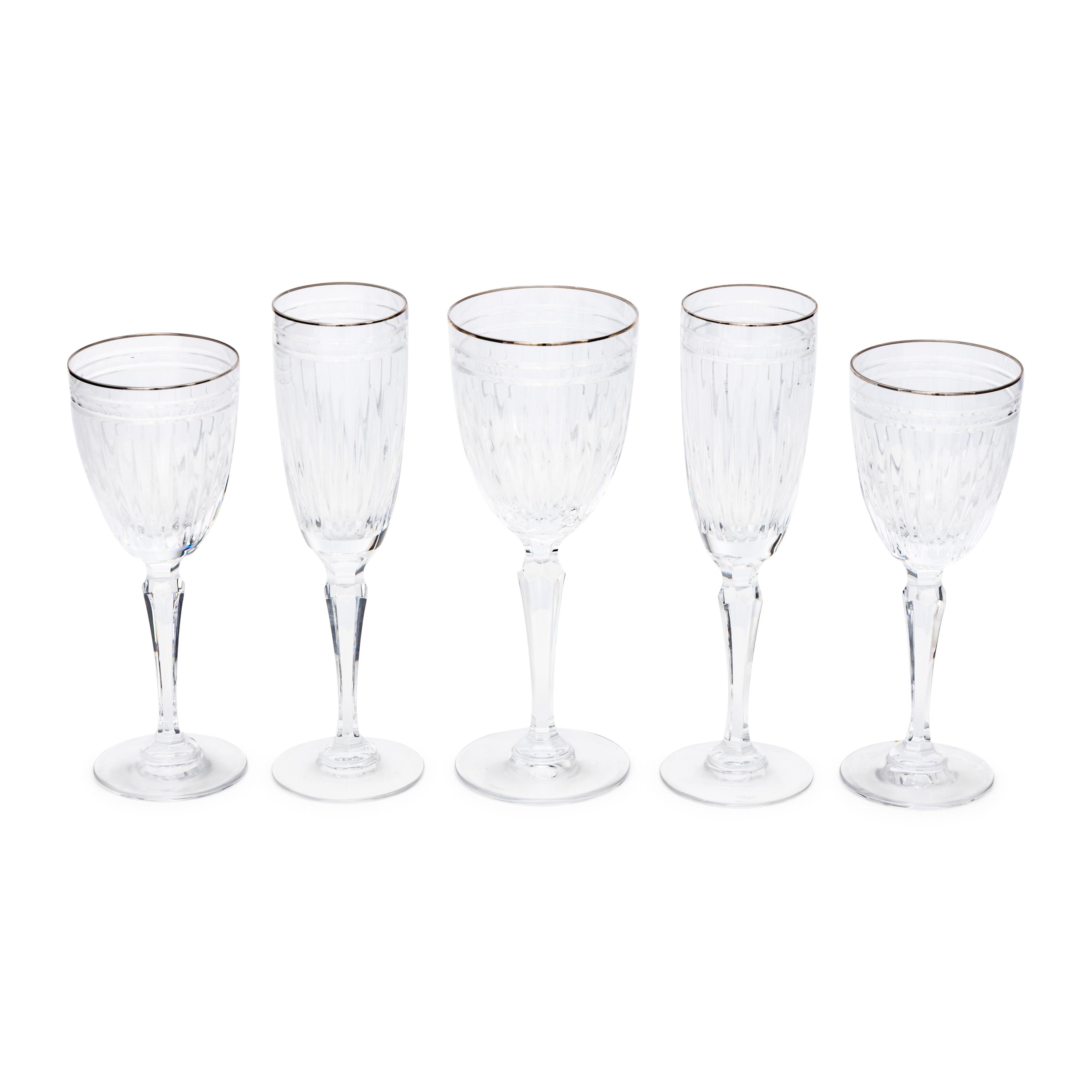 A Waterford Hanover Platinum Stemware Service