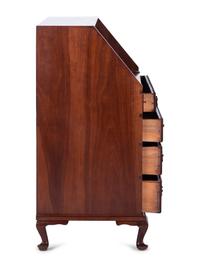 A Queen Anne Cherrywood Pad-Foot Slant Front Desk
