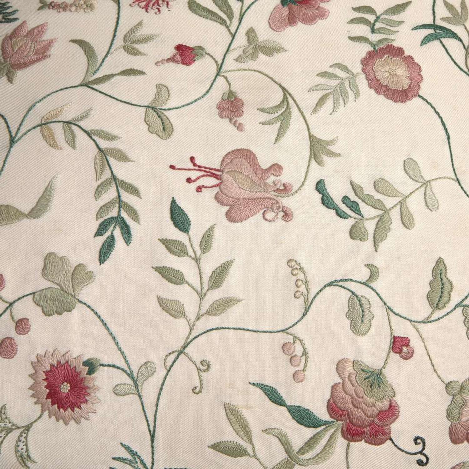 With Embroidered Upholstery by Erica Wilson (American, 1928-2011) Louis XV Style Fauteuil, USA, 20th century