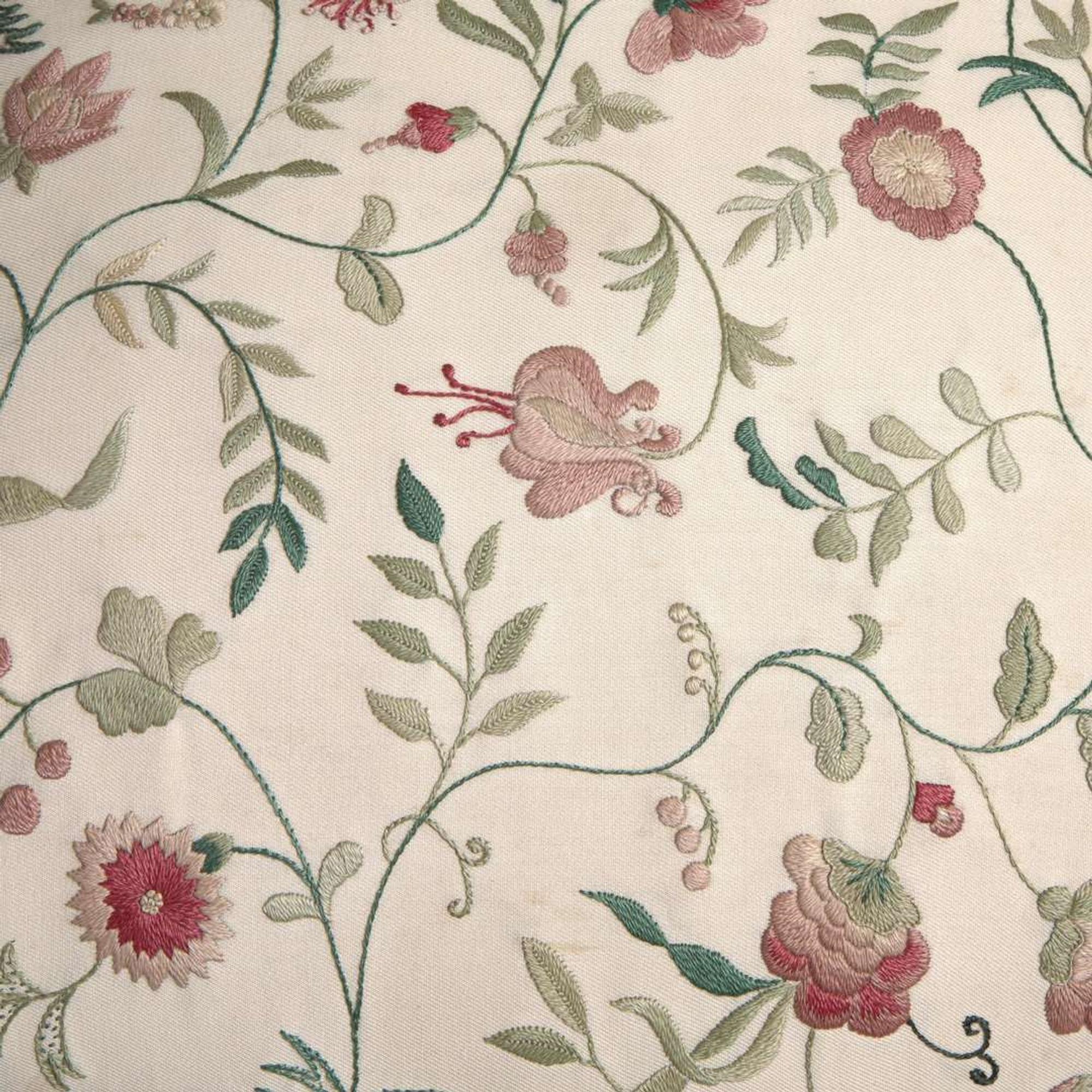 With Embroidered Upholstery by Erica Wilson (American, 1928-2011) Louis XV Style Fauteuil, USA, 20th century