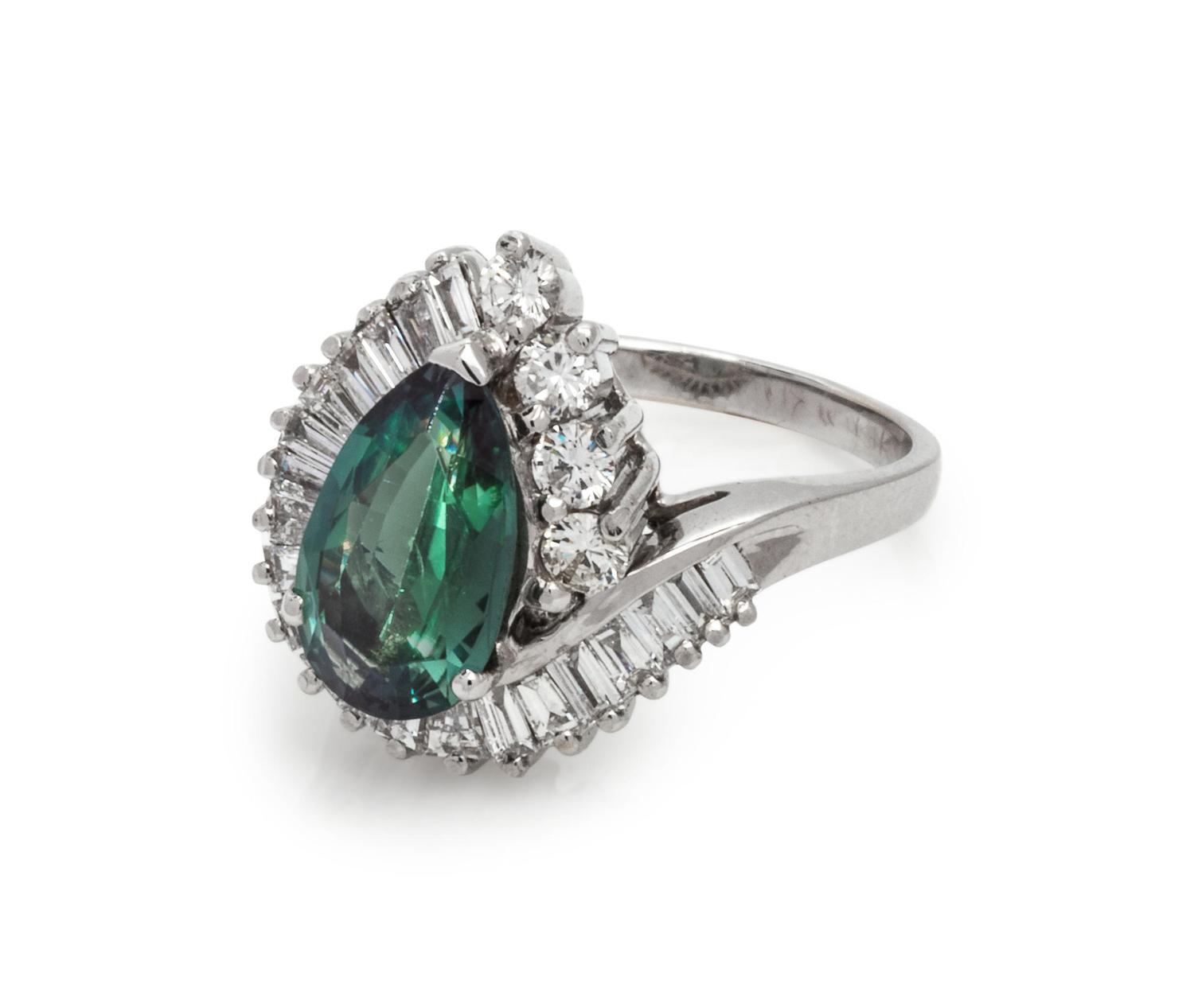 Alexandrite and Diamond Ring