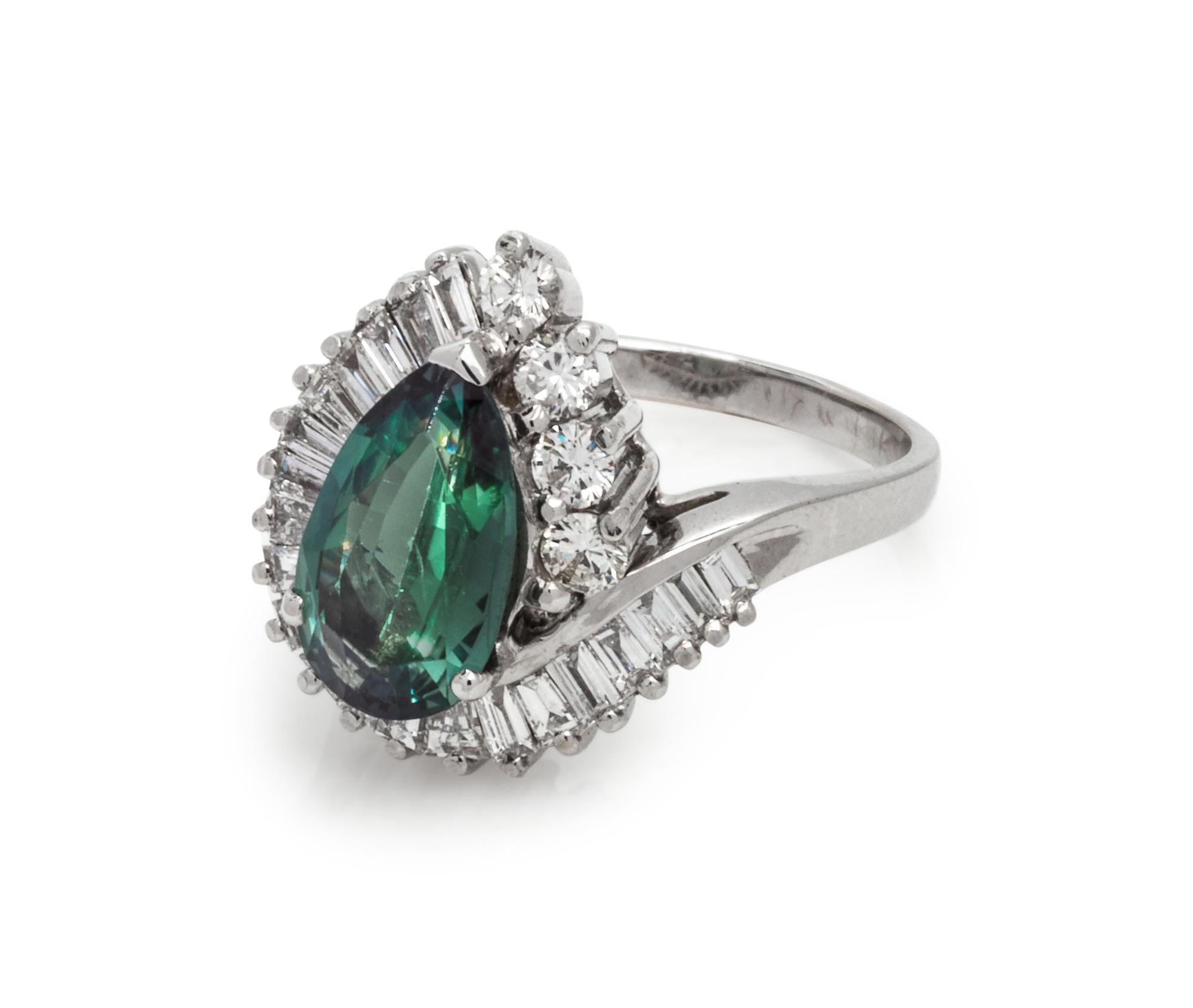 Alexandrite and Diamond Ring