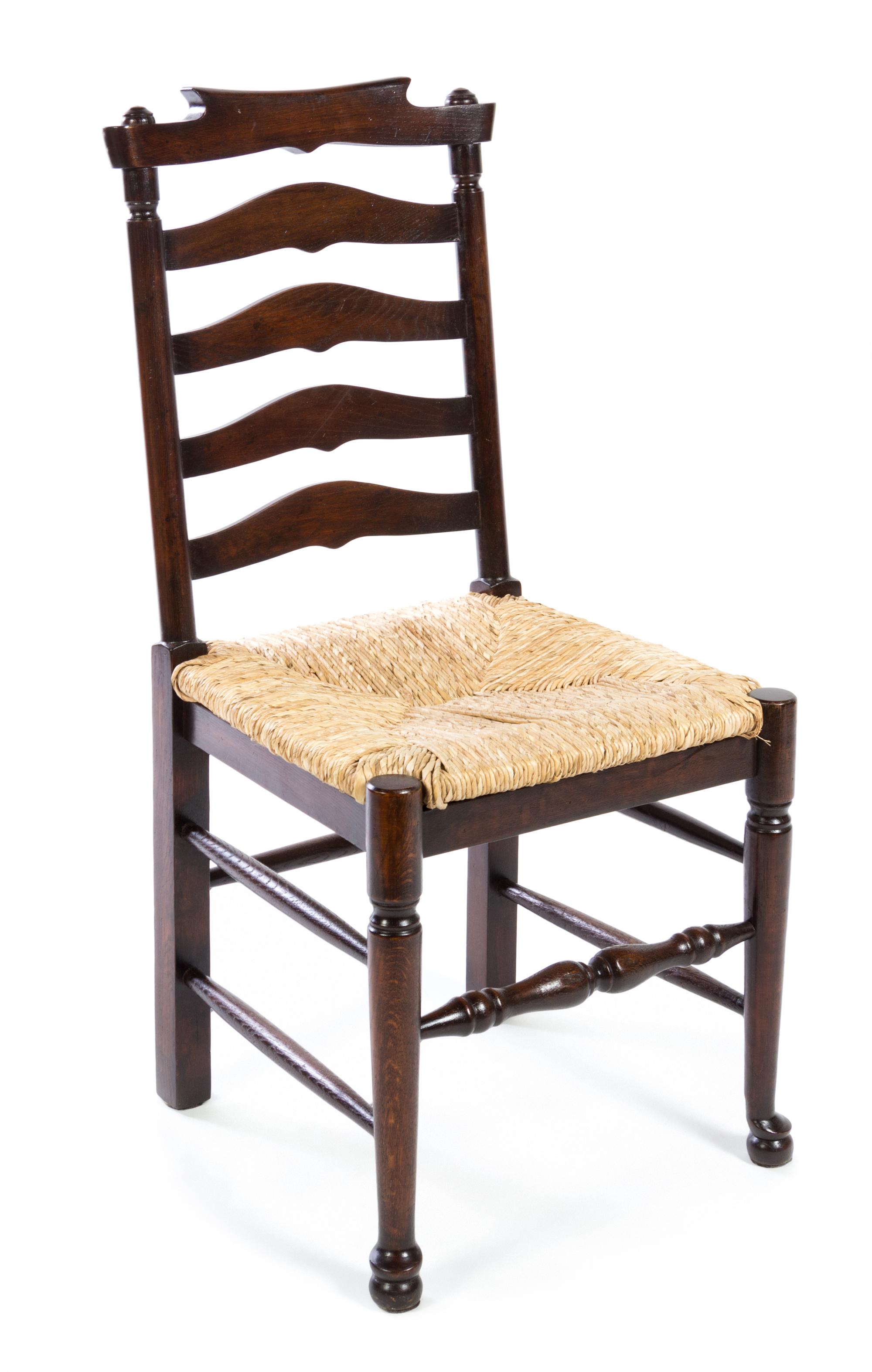 A Provincial Style Ladderback Side Chair Height 40 inches. — 20TH CENTURY