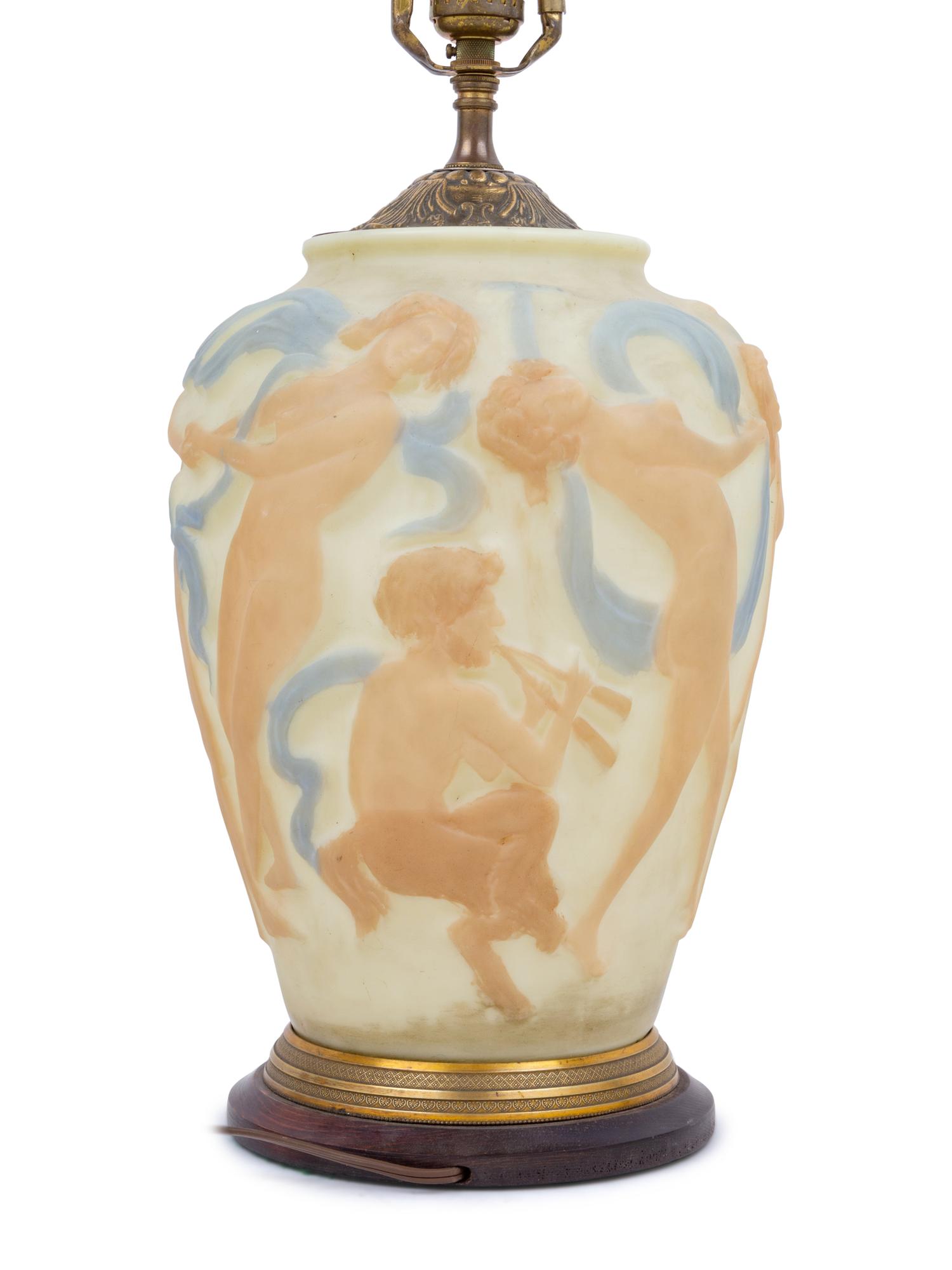 A Consolidated Glass Figural Lamp
