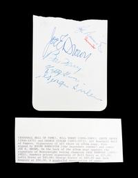 A Multi-Signed Cut Autograph Album Page Featuring Baseball Hall of Famers Lefty Grove, George Sisler, Bill Terry, Heavyweight Boxing Champion Jack Dempsey and Runner Roger Bannister.