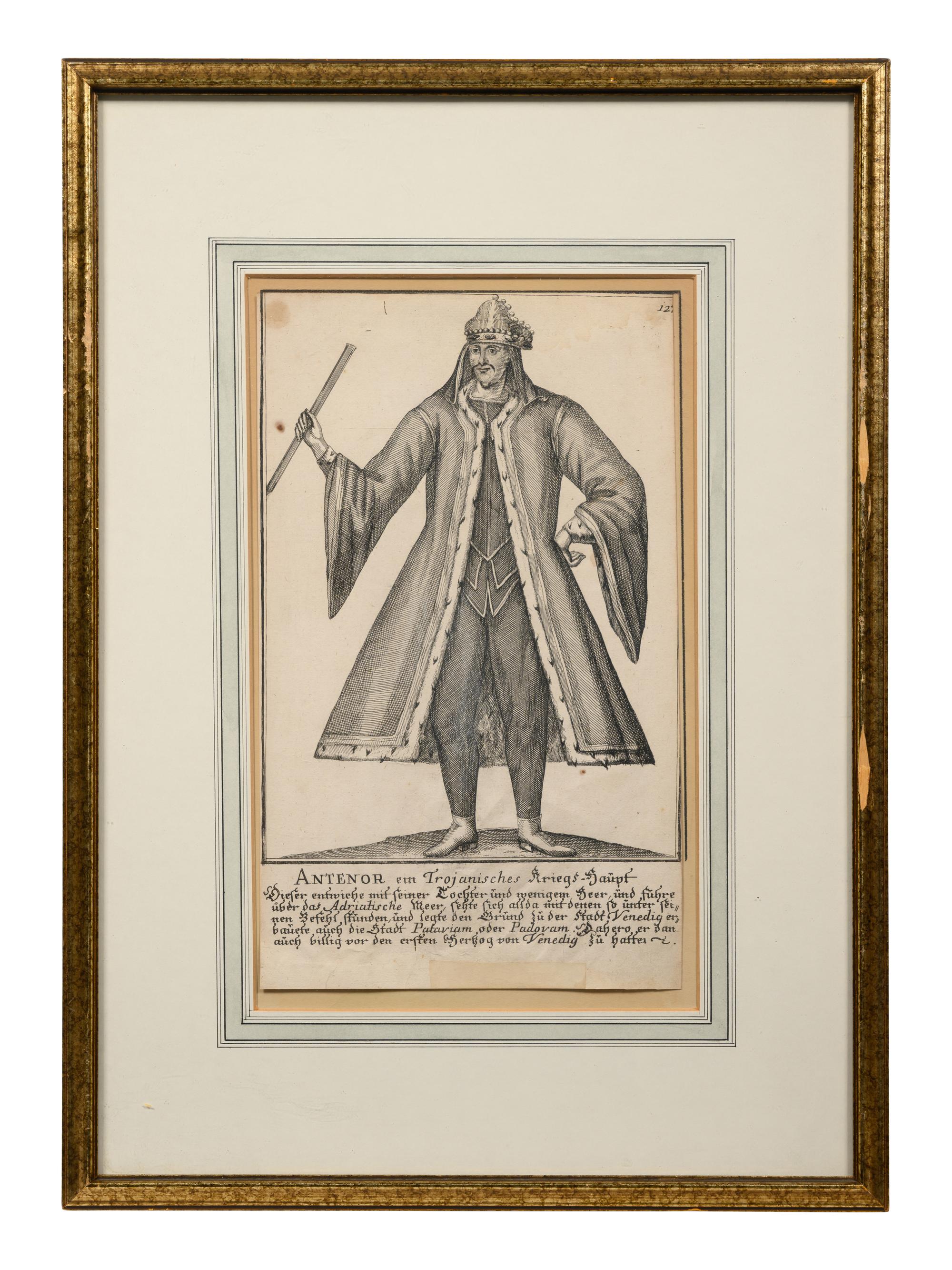 A Set of Eight Continental Costume Engravings by Johann Christoph Dehne (fl. 18th Century)