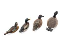 A Group of Carved and Polychromed Painted Artist Duck Decoys