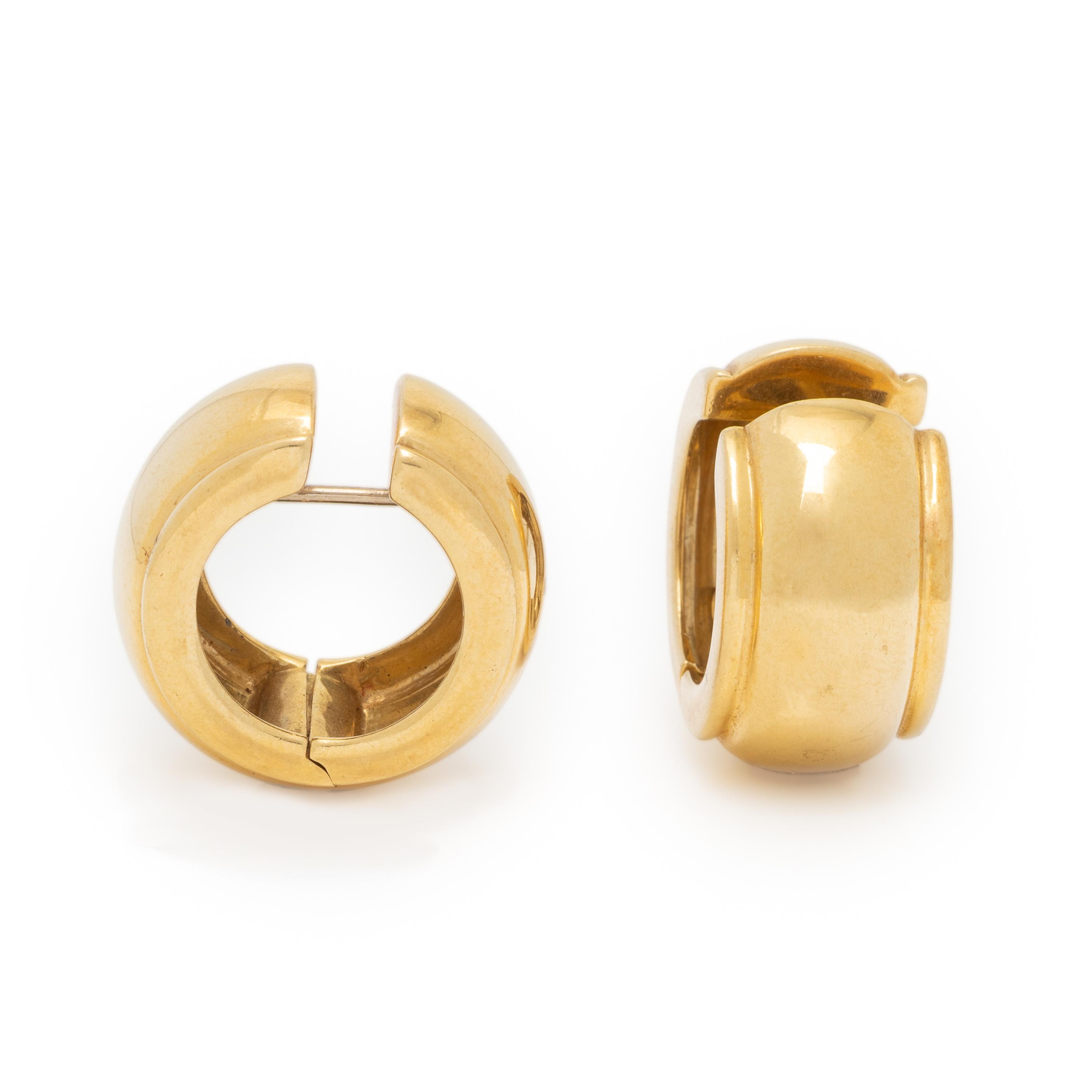 Tiffany & Co., Yellow Gold Hoop Earrings