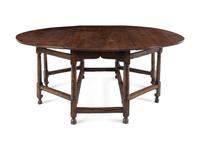 A William and Mary Oak Drop-Leaf Table