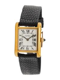 CARTIER, YELLOW GOLD-PLATED 'TANK' WATCH