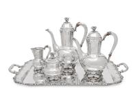 A German Silver Four-Piece Tea and Coffee Service