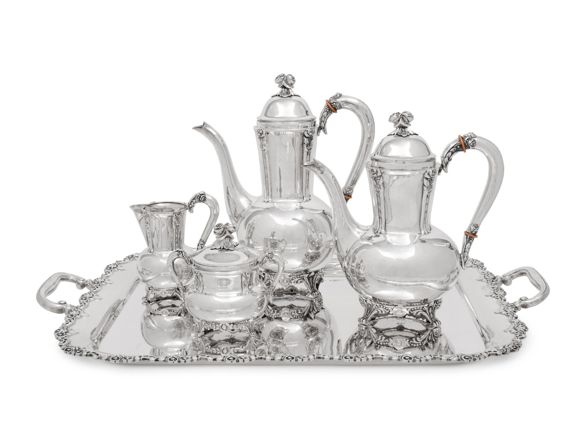 A German Silver Four-Piece Tea and Coffee Service