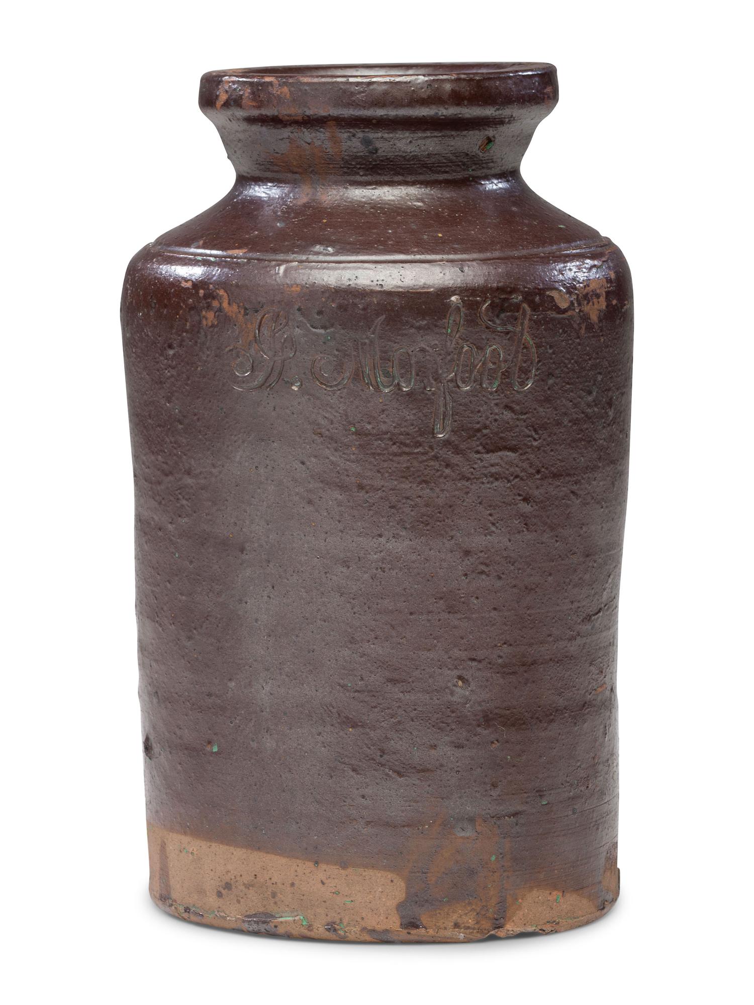 A J. Moorfoot Stoneware Preserve Jar