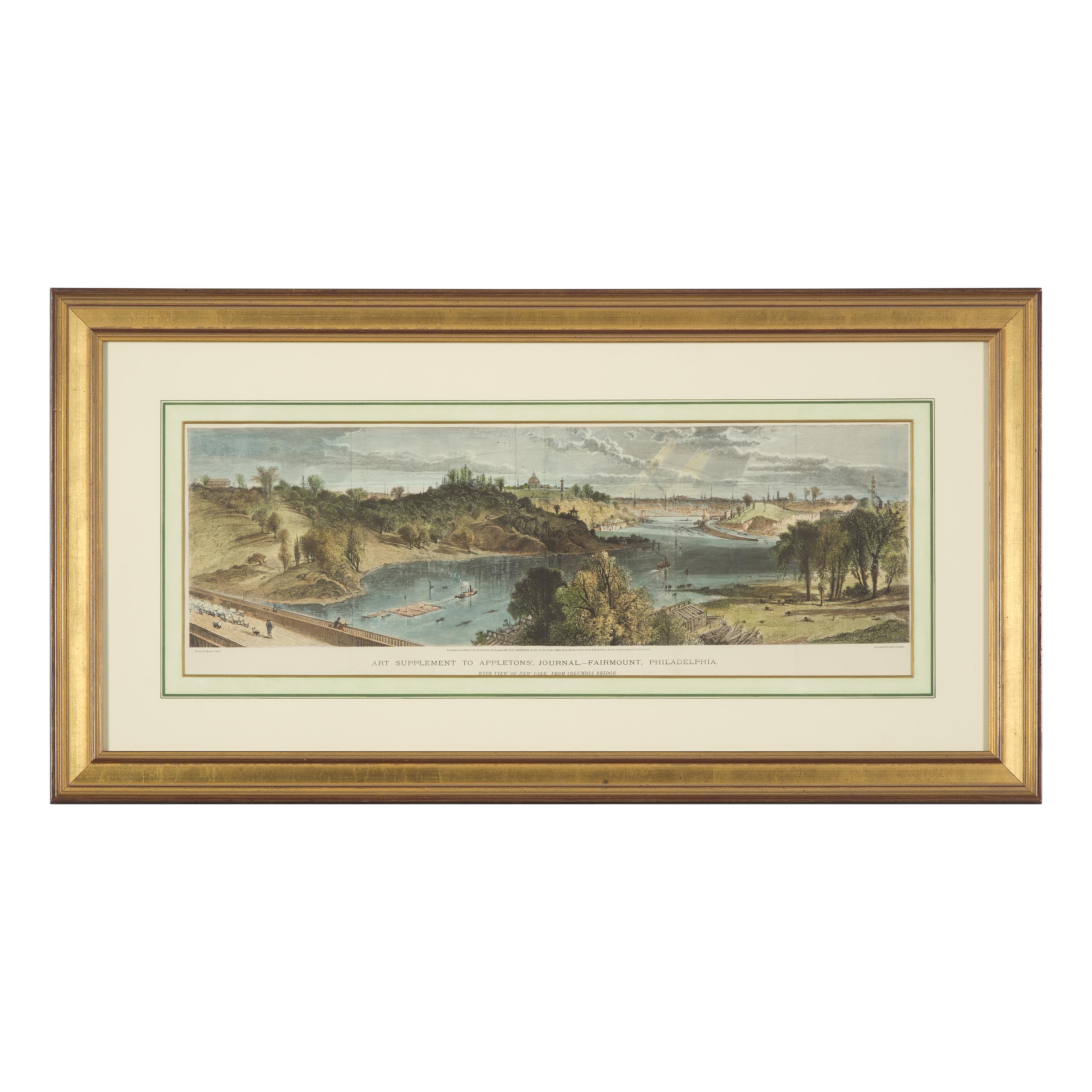 [Philadelphia] Group of 8 views and scenes of Philadelphia and Pennsylvania