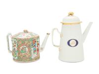 Two Chinese Export Porcelain Teapots