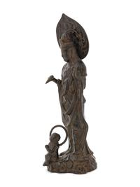 A Chinese Bronze Figure of Guanyin