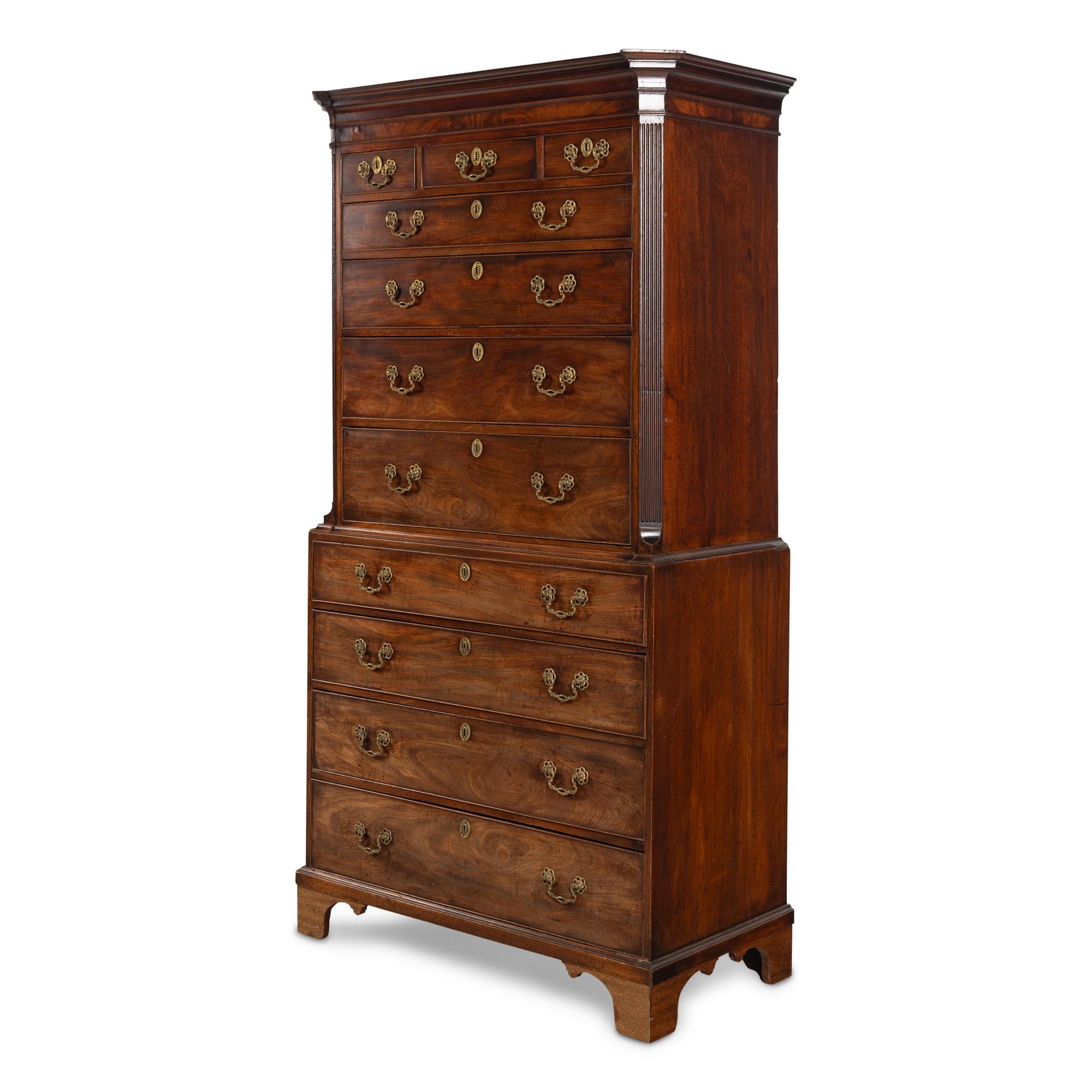 A George III Mahogany Chest-on-Chest