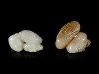 Two Chinese Jade Carvings of Geese