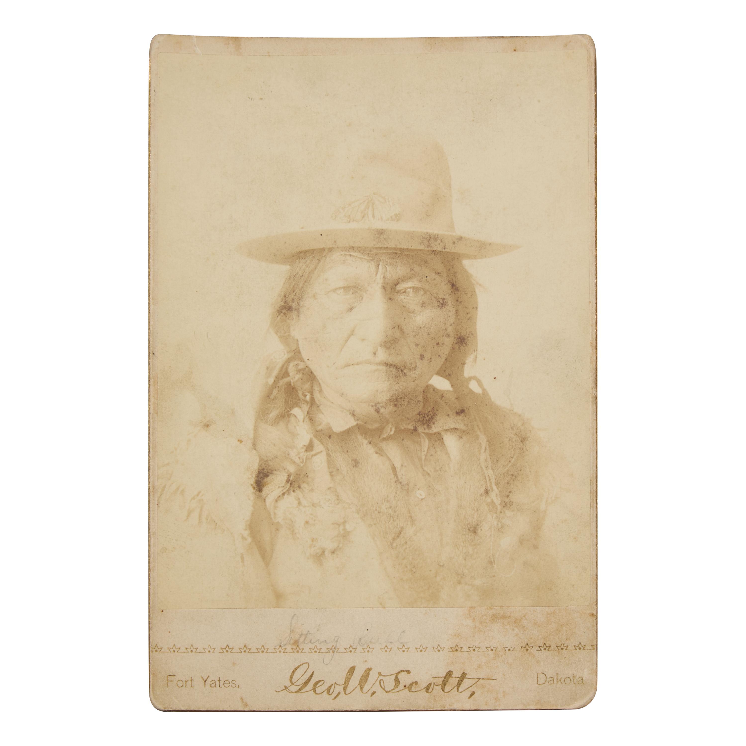 [Native-Americana] Scott, George W. Cabinet Card Portrait of Sitting Bull