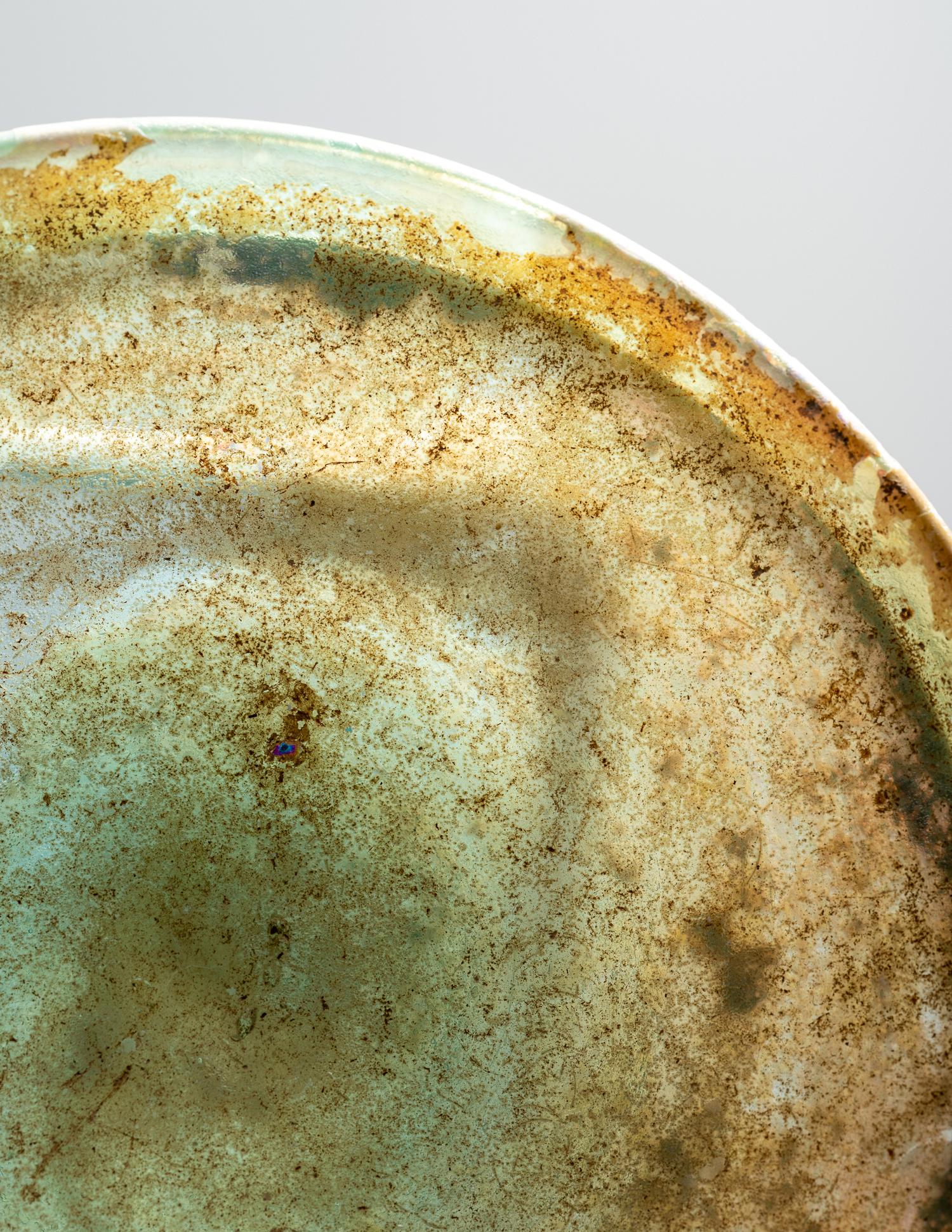 A Roman Light Blue Glass Dish