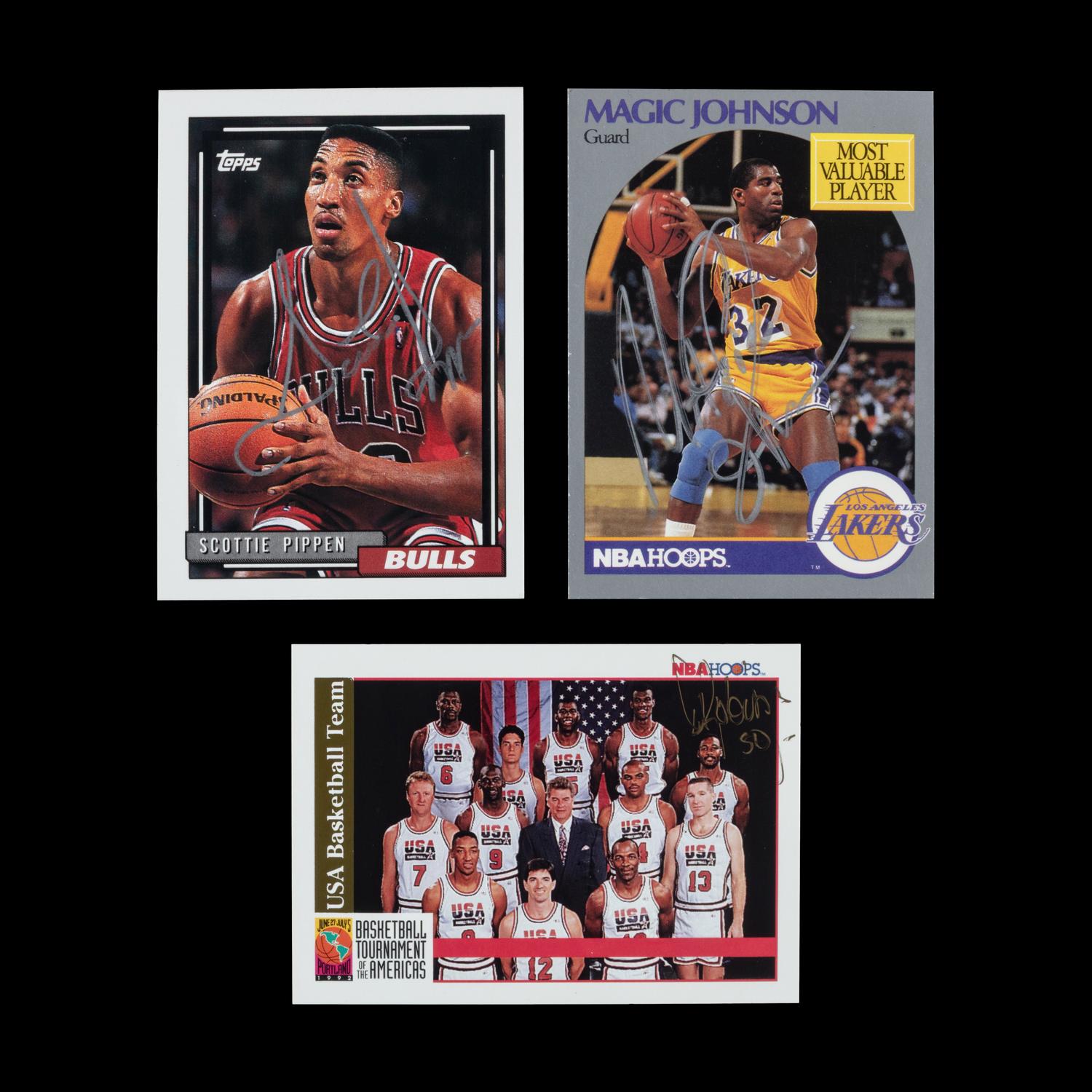 A Collection of Hall of Fame Signed Autograph Basketball Cards