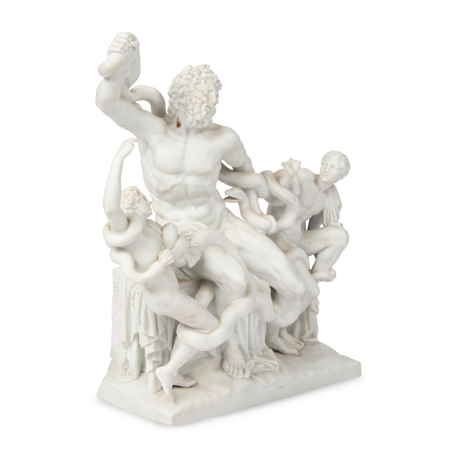 A Grand Tour Parian Ware Figural Group of Laocoön and his Sons