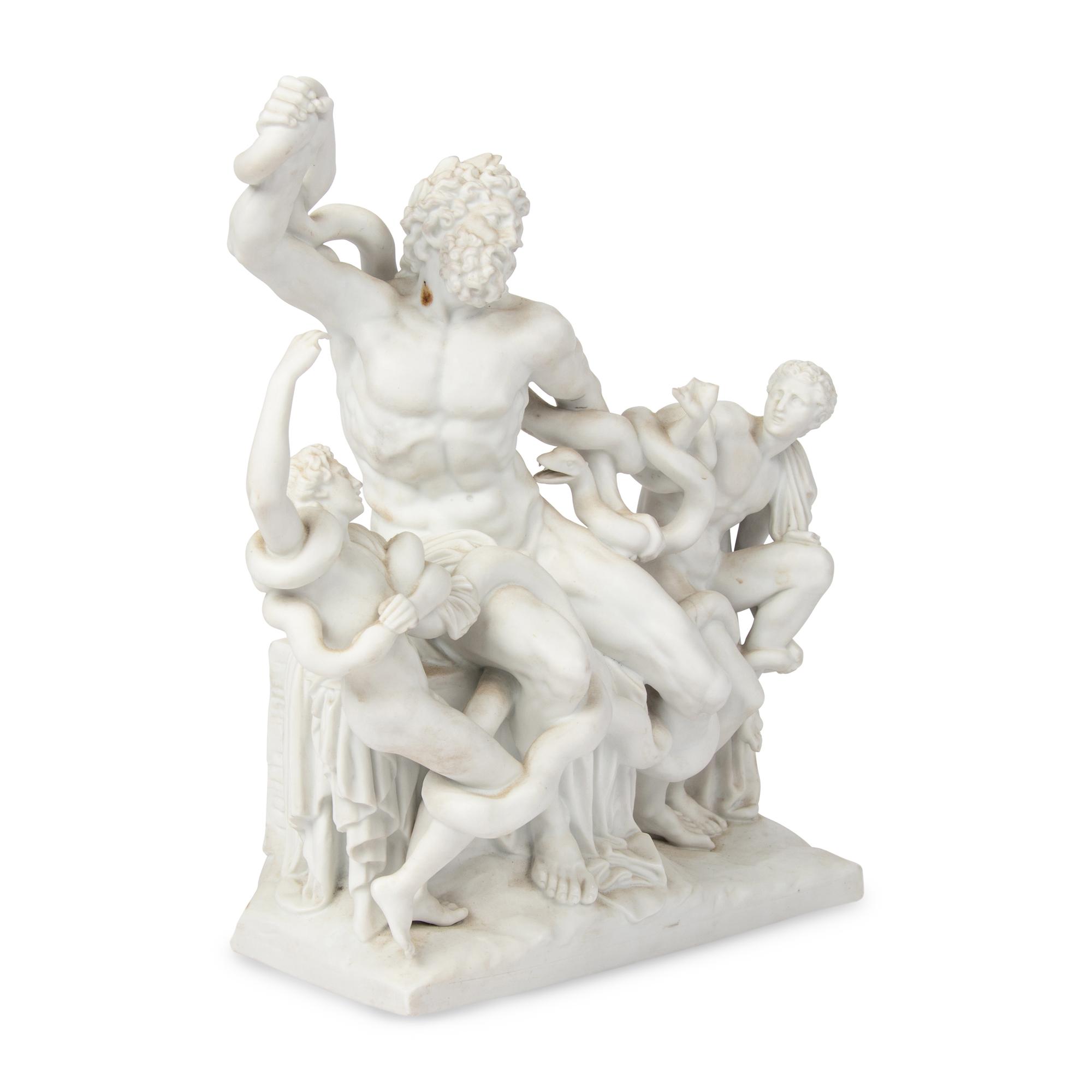 A Grand Tour Parian Ware Figural Group of Laocoön and his Sons