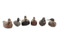 A Group of Carved and Polychrome Painted Duck Decoys