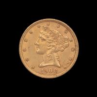 A 1900 Liberty Head $5 Gold Coin