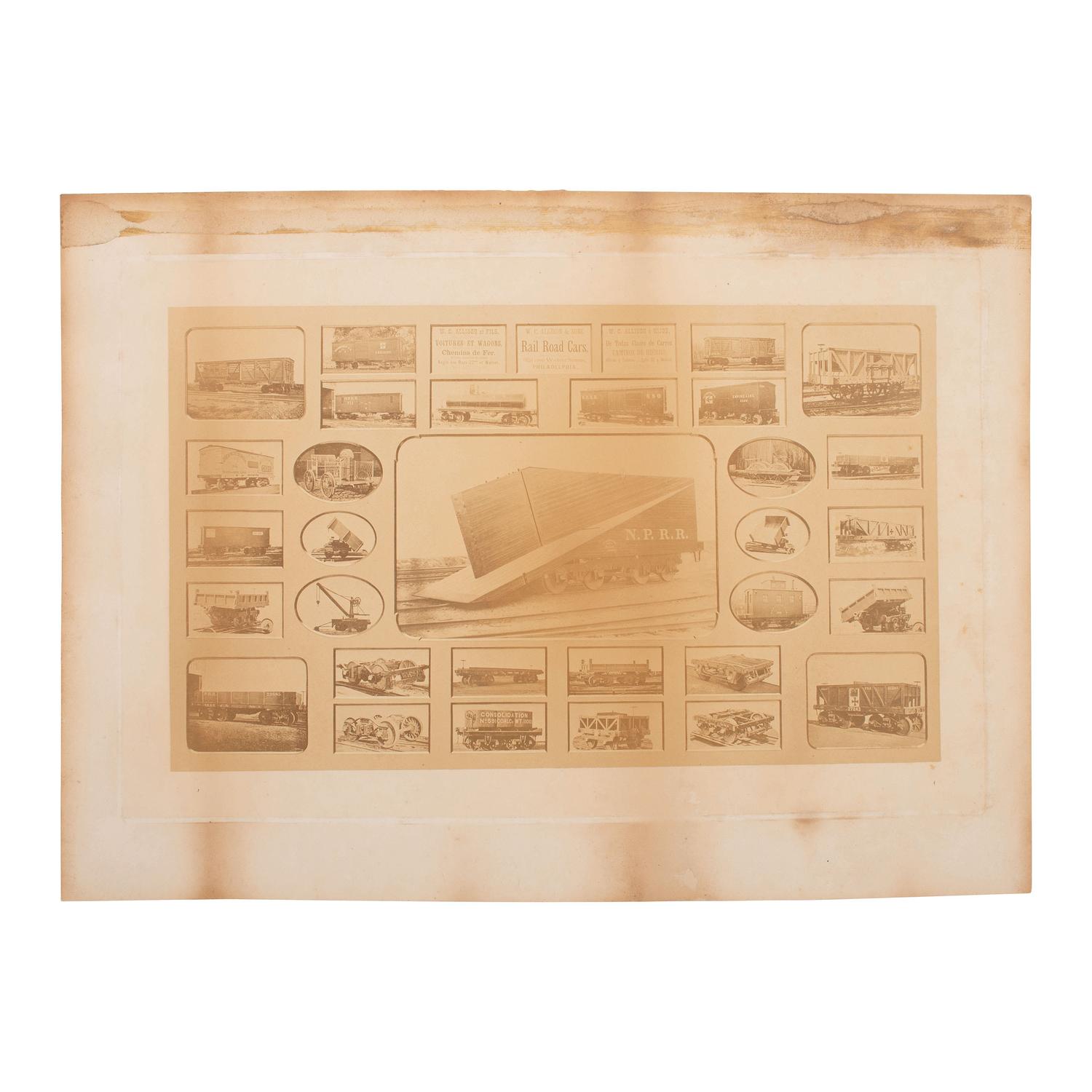 [Early Photography] G roup of 24 Photographs and Ephemera with Railroad Interest