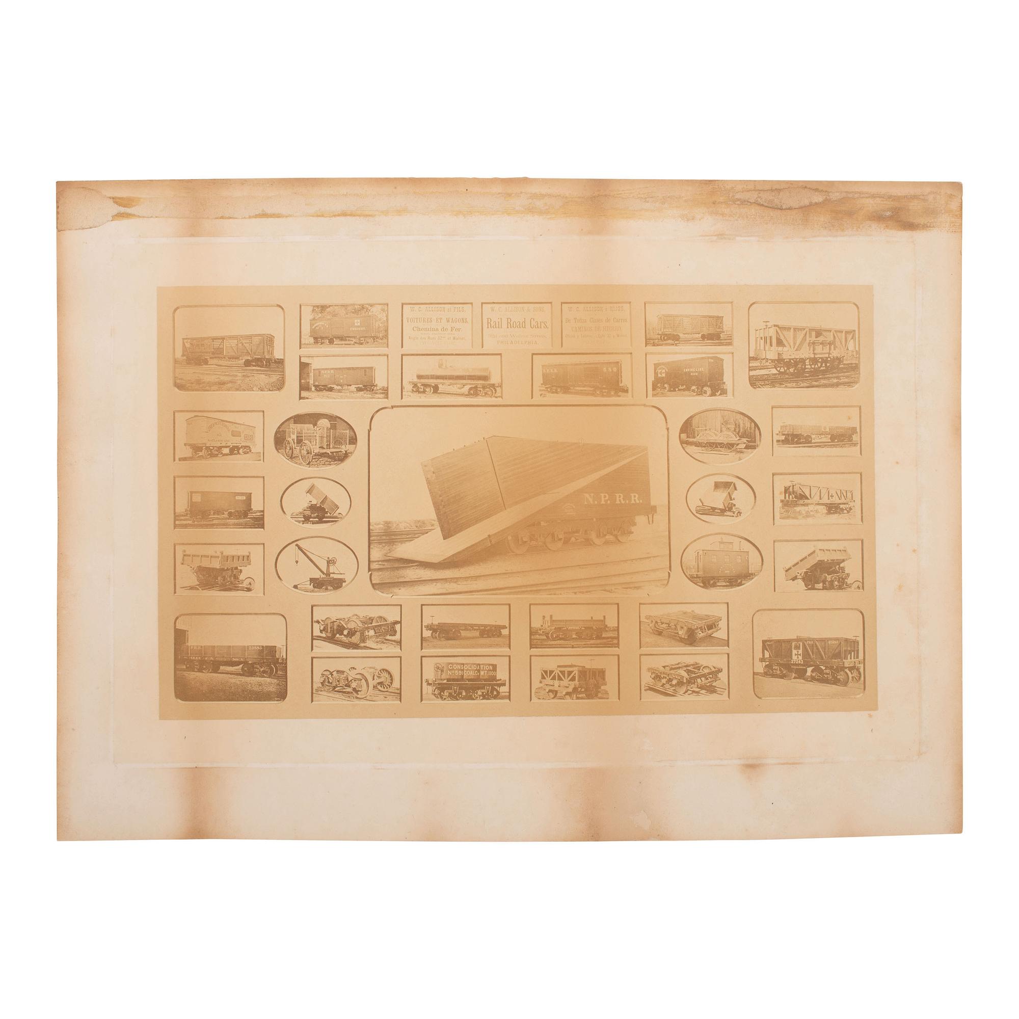[Early Photography] G roup of 24 Photographs and Ephemera with Railroad Interest