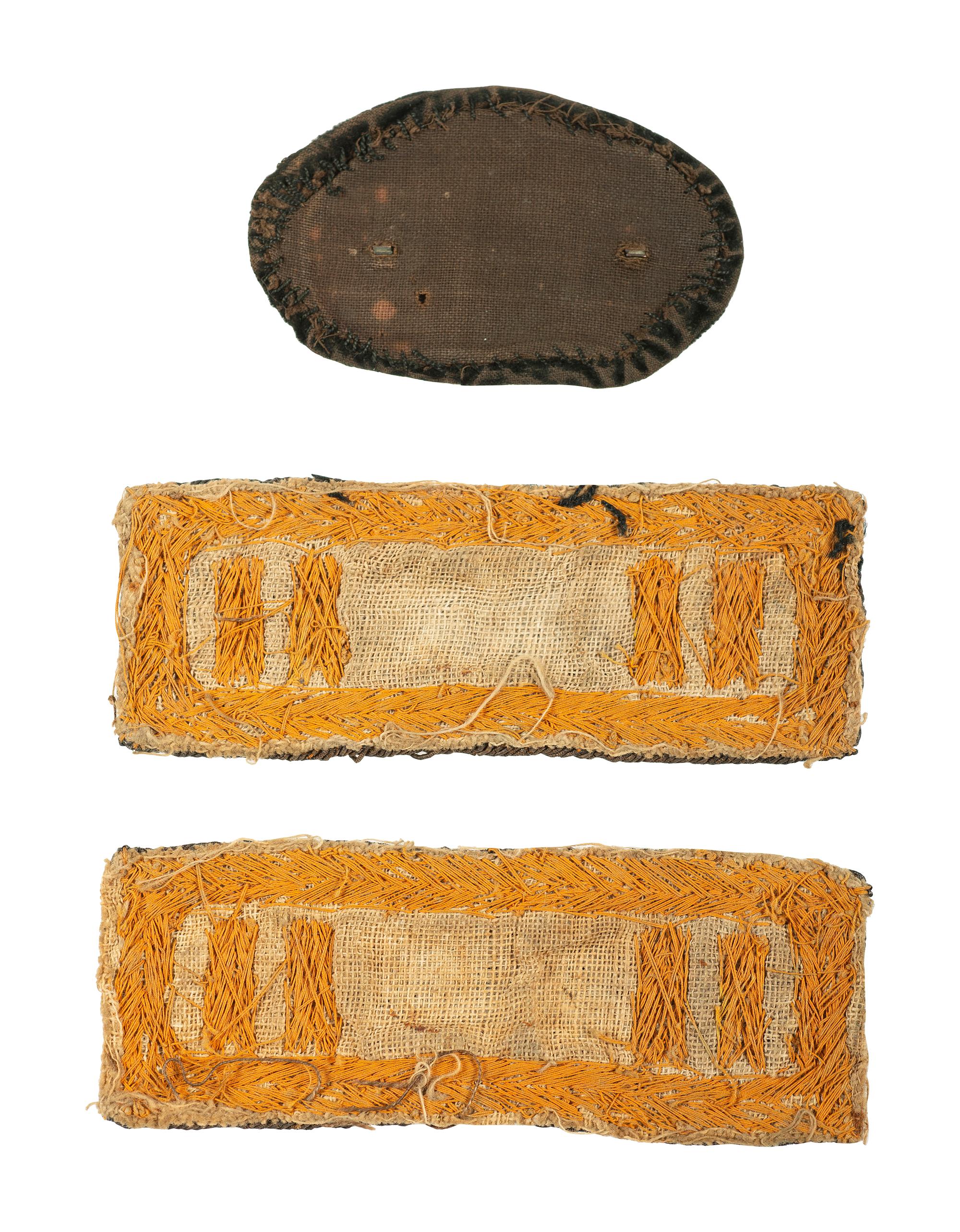 Captain Benjamin B. Hopkins, Company G, 5th Illinois Volunteer Cavalry. A group of insignia, comprising: