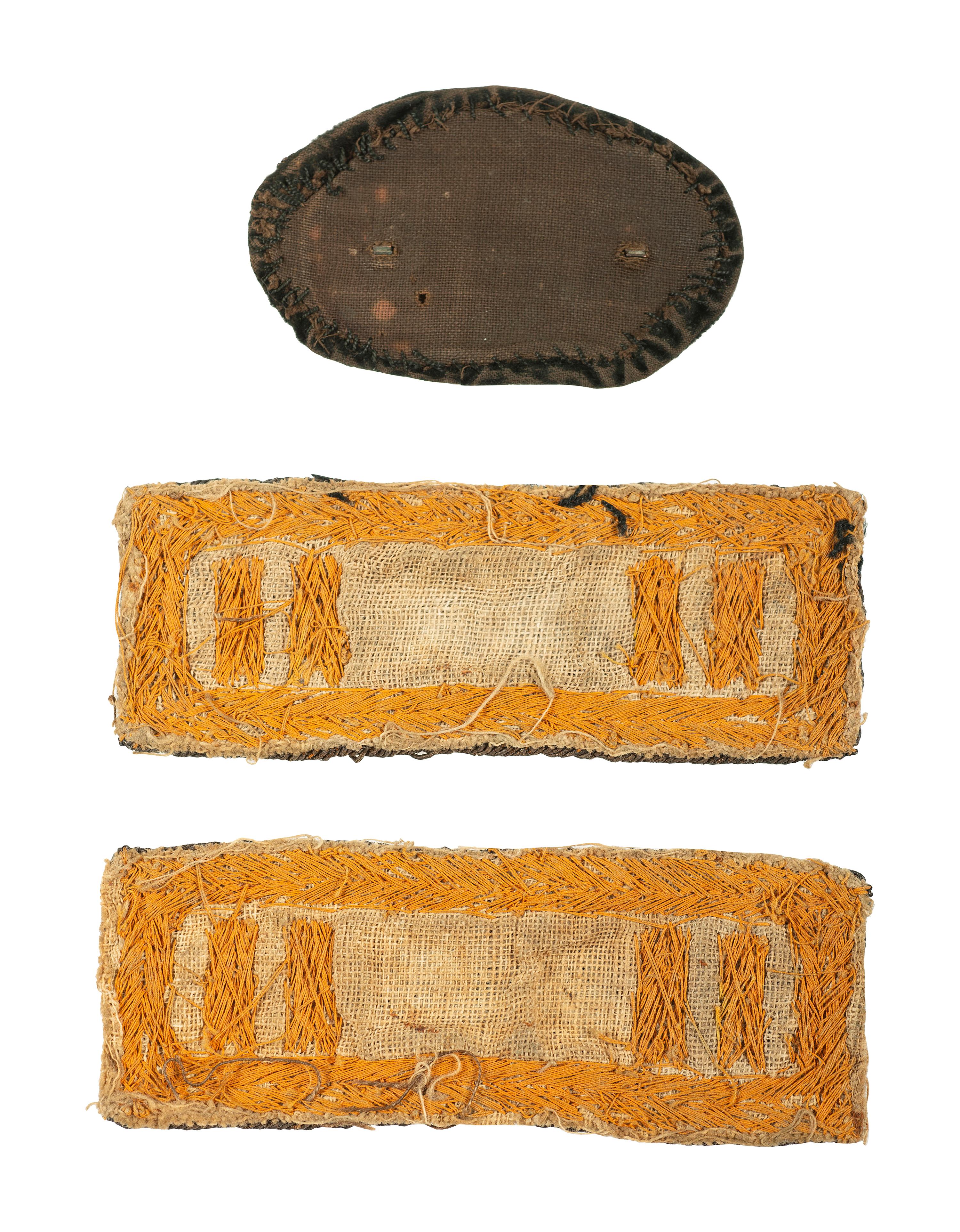 Captain Benjamin B. Hopkins, Company G, 5th Illinois Volunteer Cavalry. A group of insignia, comprising: