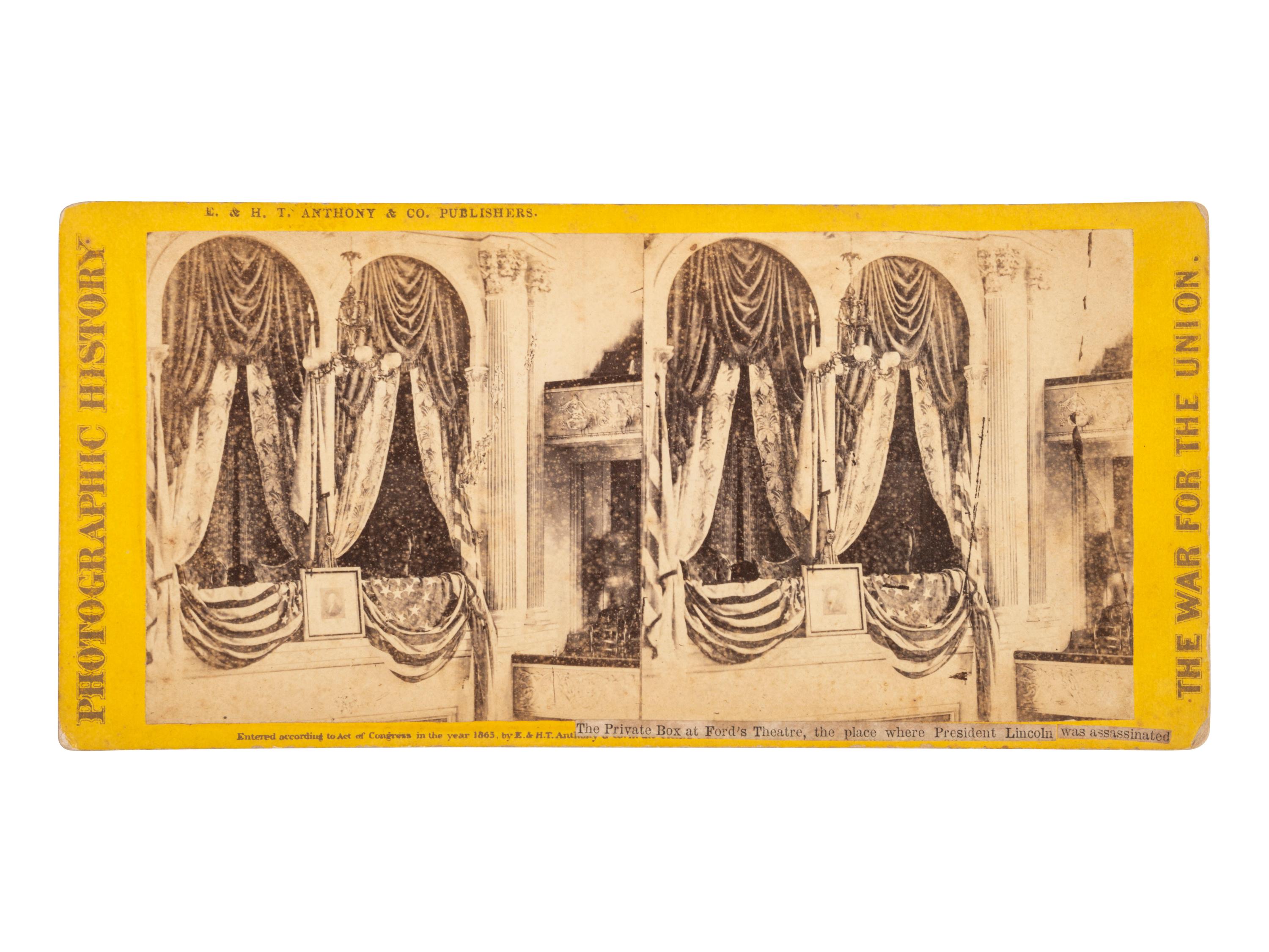 [LINCOLN, ABRAHAM (1809-1865)]. The Private Box at Ford's Theatre . New York: 1865.