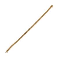 Diamond and Yellow Gold Line Bracelet