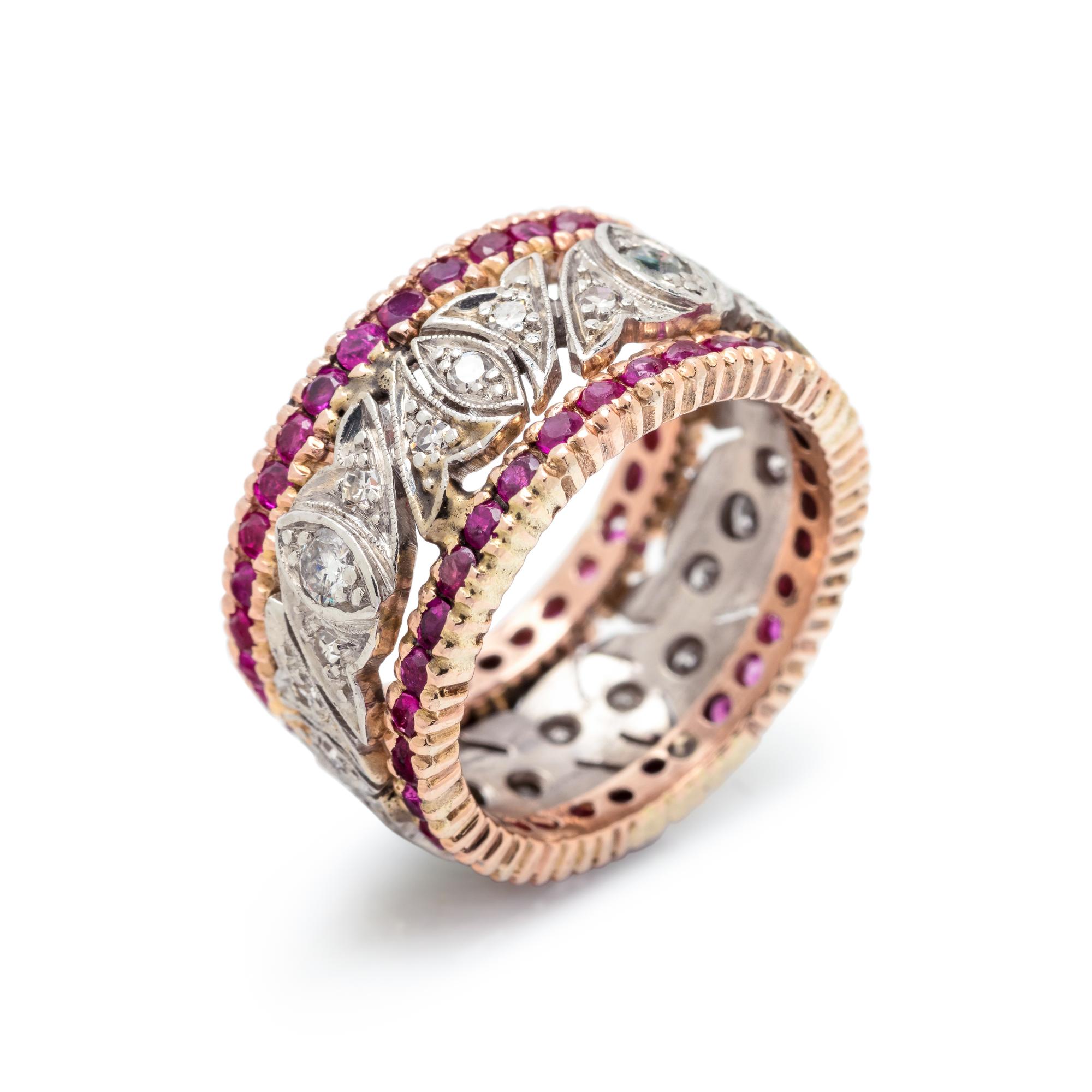 DIAMOND AND RUBY RING