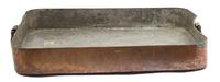 A Pair of Large Vintage Copper Rectangular Roasting Pans Length 26 1/2 inches — 19TH CENTURY