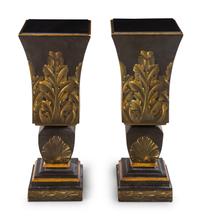 A Pair of Italian Painted Pedestals