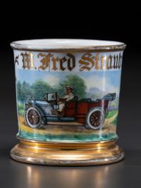 A Motorist's Porcelain Occupational Shaving Mug Belonging to Fred Straub