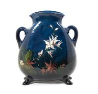 A Hand Painted Haviland Terra Cotta Vase Height 9 1/2 inches. — LATE 19TH CENTURY