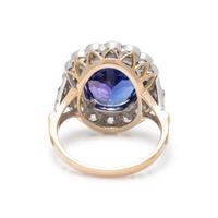 TANZANITE AND DIAMOND RING