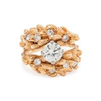 YELLOW GOLD AND DIAMOND RING