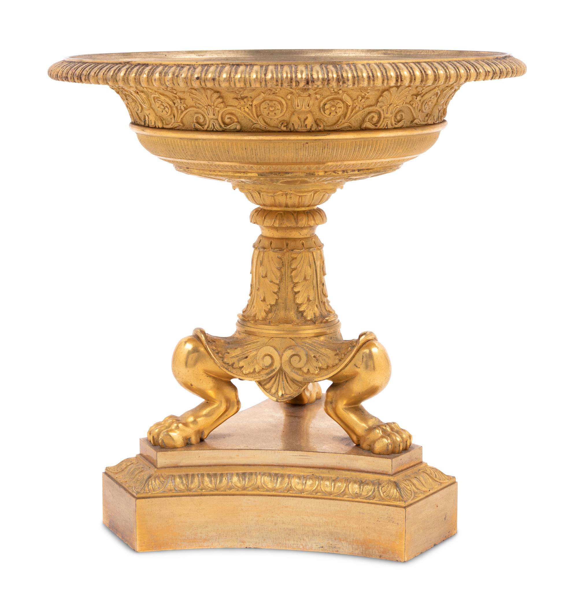 A Louis Philippe Gilt Bronze Tazza