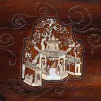 A French Chinoiserie Decorated Mother-of-Pearl Inlaid Writing Desk