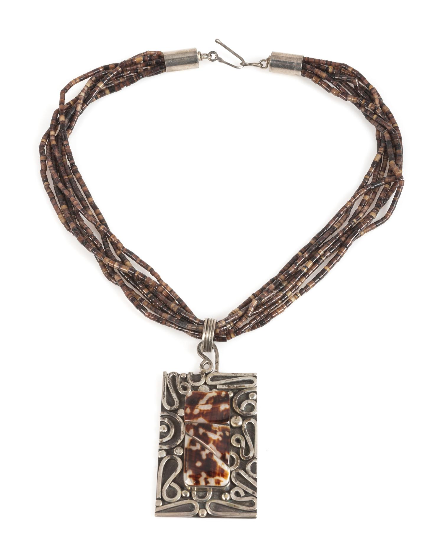 Southwestern Multi-strand and Sterling Silver Necklace