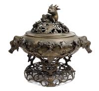 A Chinese Bronze Covered Censer Height 15 1/2 inches. — LATE 19TH CENTURY